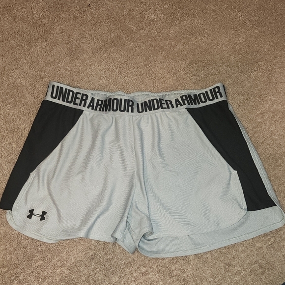 Under Armour Women's Gray and Black Shorts - Picture 1 of 3